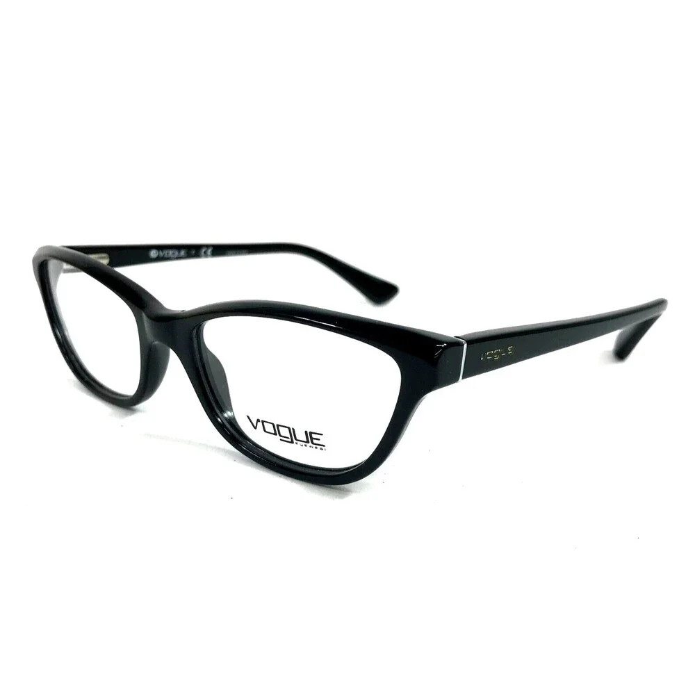 Vogue Eyeglasses Frames VO2748 W44 Polished Black Cat Eye Full Rim 50-17-135